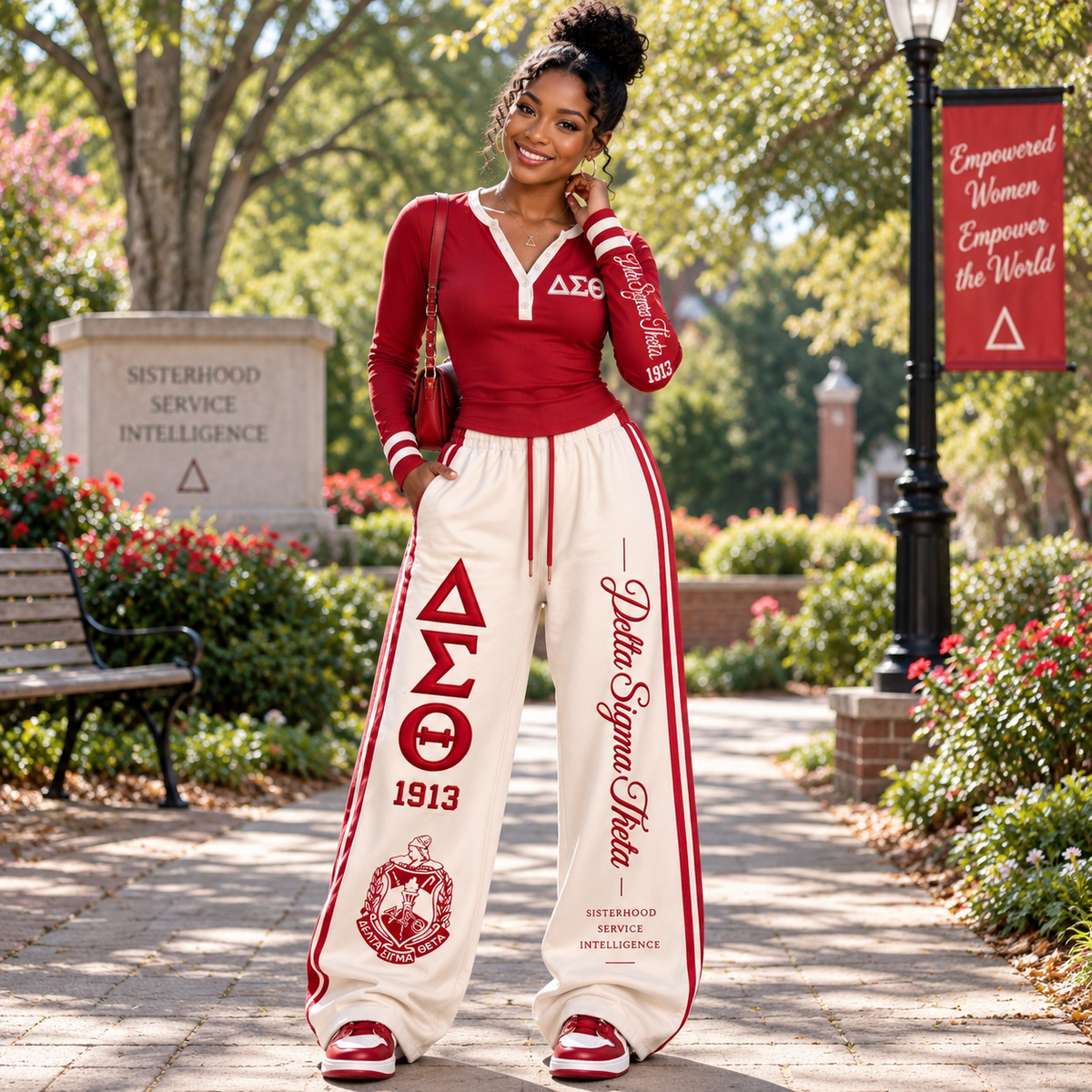 Varsity Chic Henley Two-Piece Set HCT APT DST 1809261