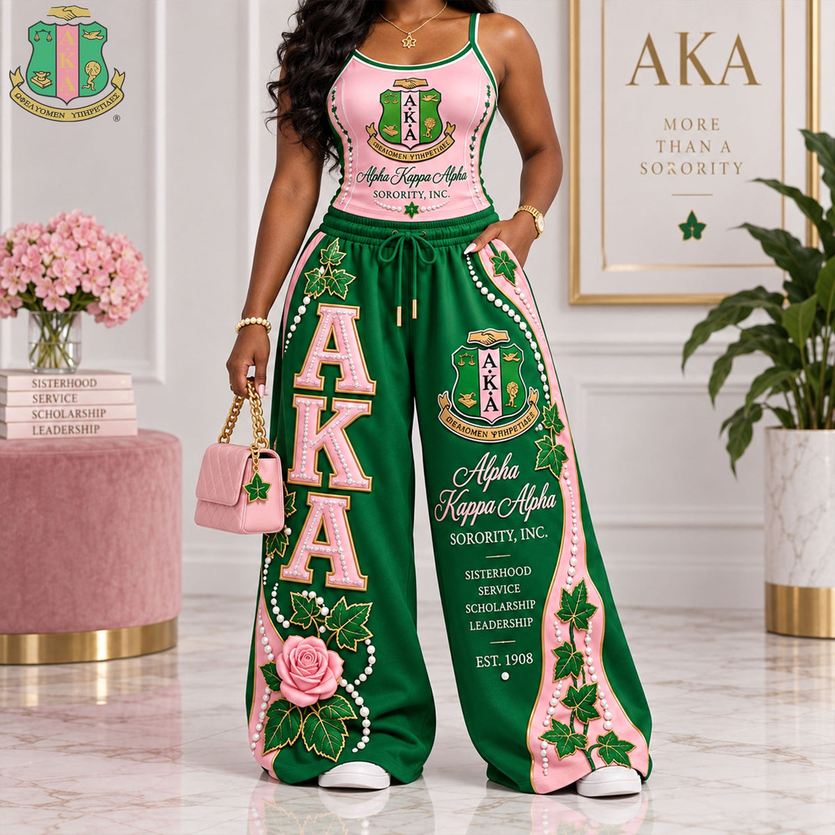 PREMIUM CAMI WIDE LEG PANTS SET HANNN TND AKA 2209263