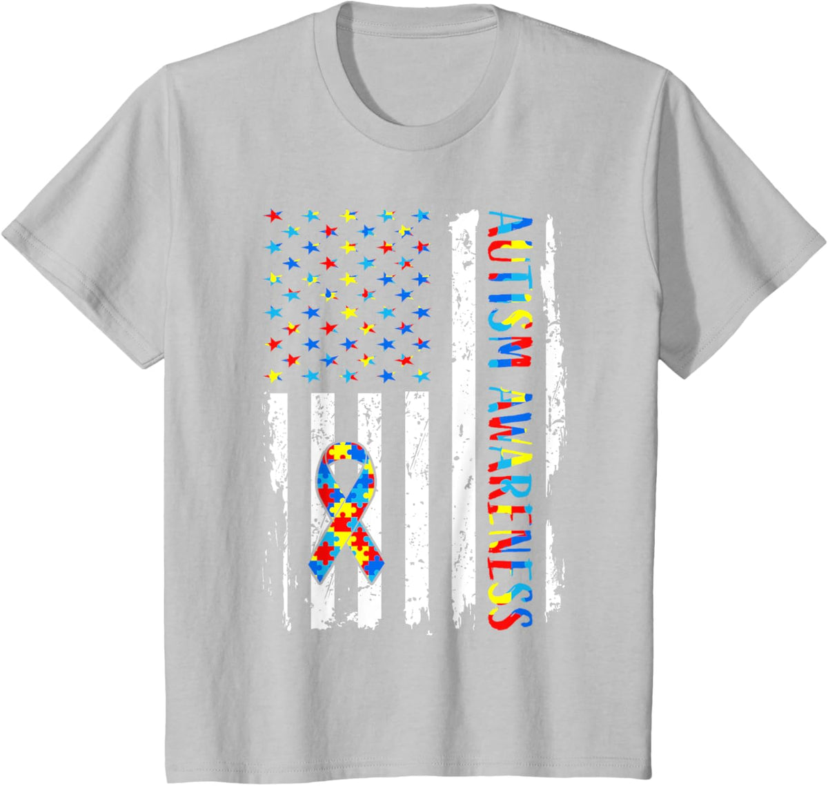 Autism Awareness Mom Dad USA flag Autistic Awareness Autism