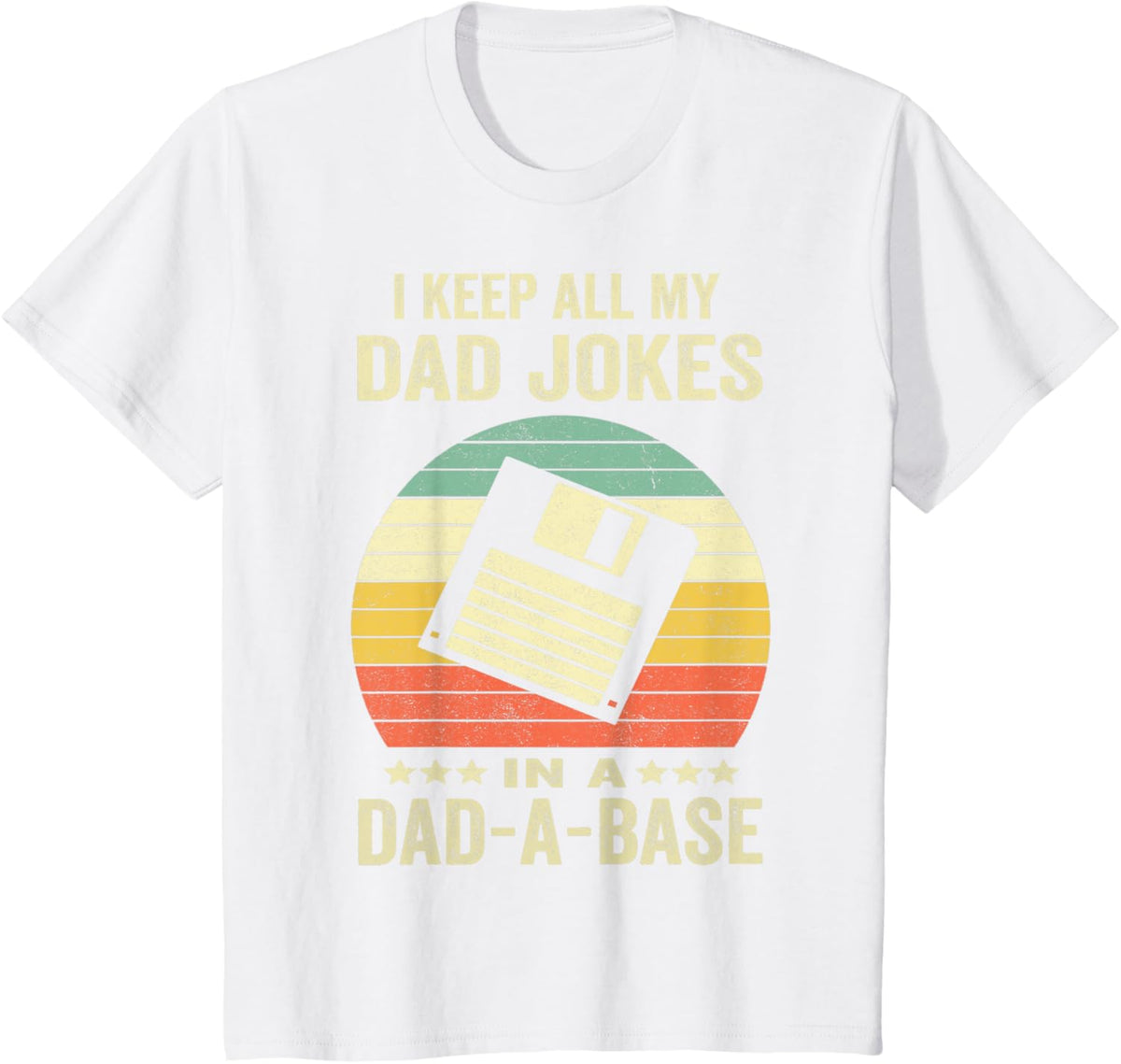 Mens Funny dad jokes in dad-a-base vintage for father's day