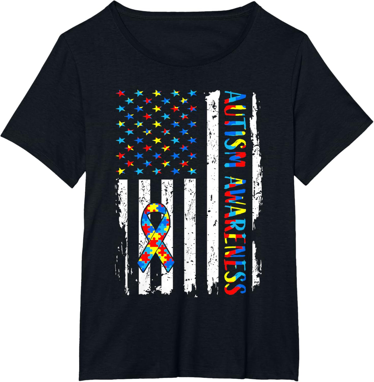 Autism Awareness Mom Dad USA flag Autistic Awareness Autism