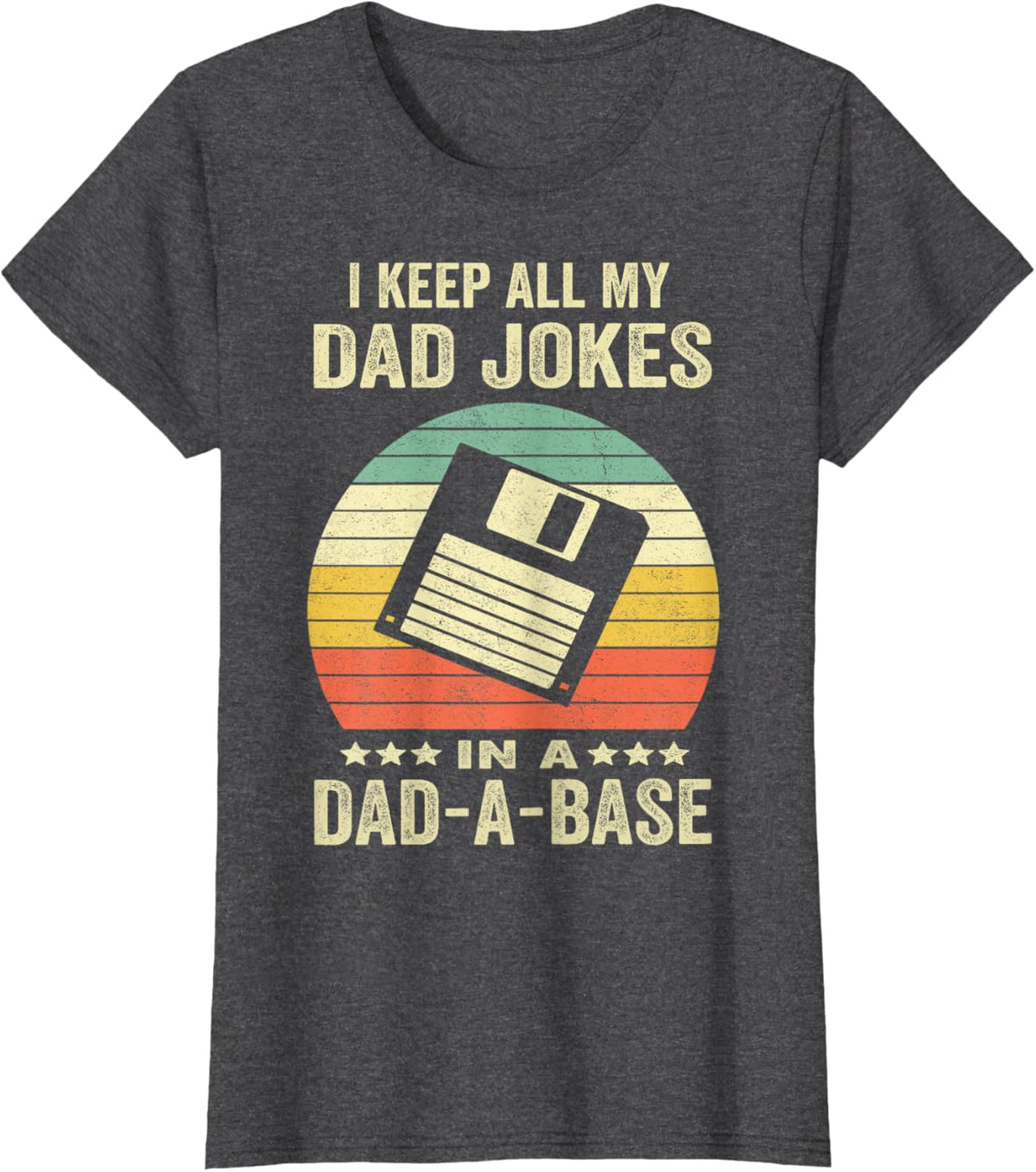 Mens Funny dad jokes in dad-a-base vintage for father's day