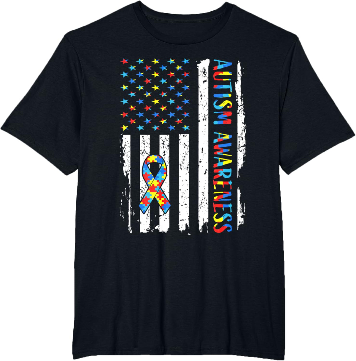 Autism Awareness Mom Dad USA flag Autistic Awareness Autism