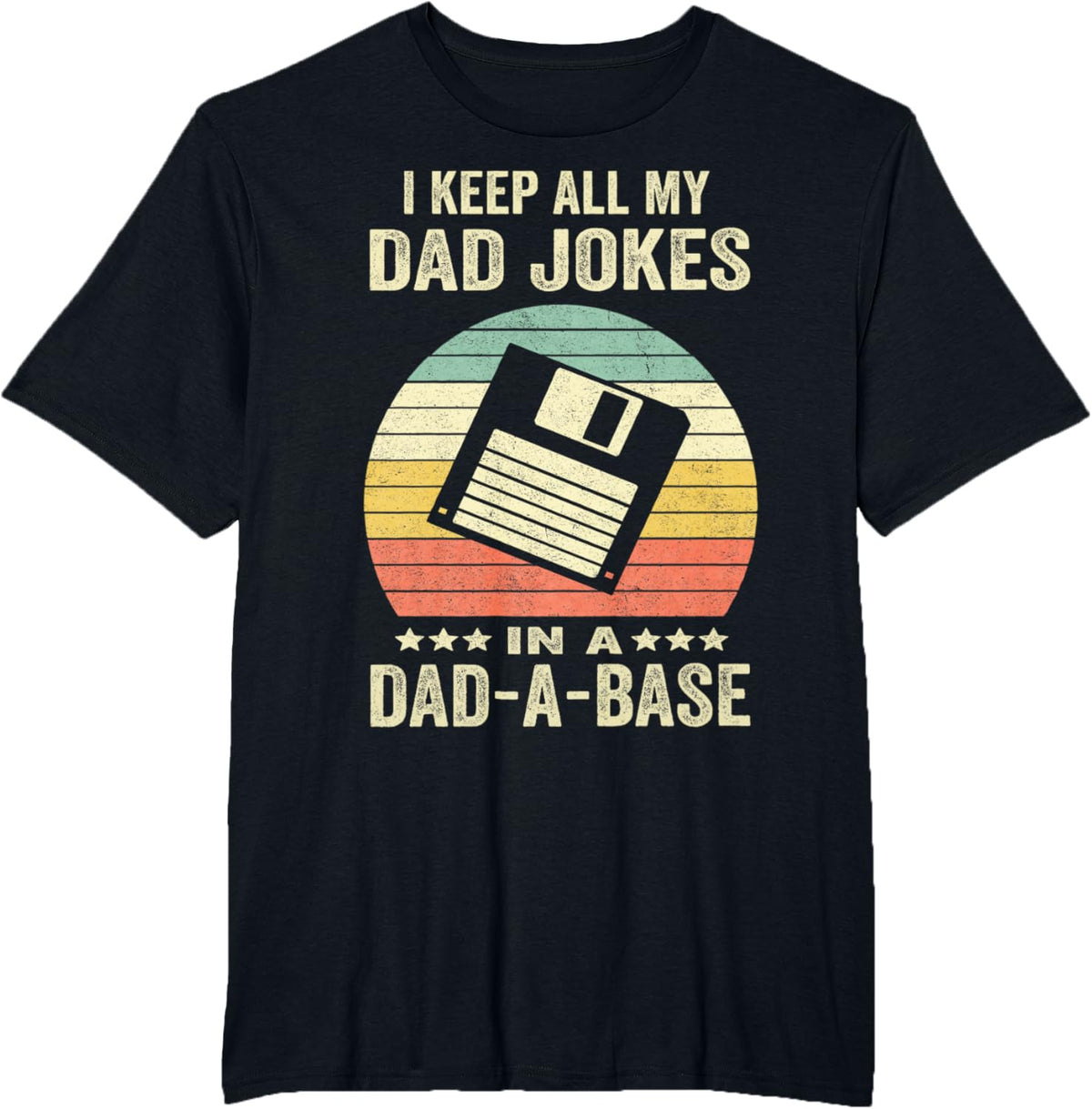Mens Funny dad jokes in dad-a-base vintage for father's day