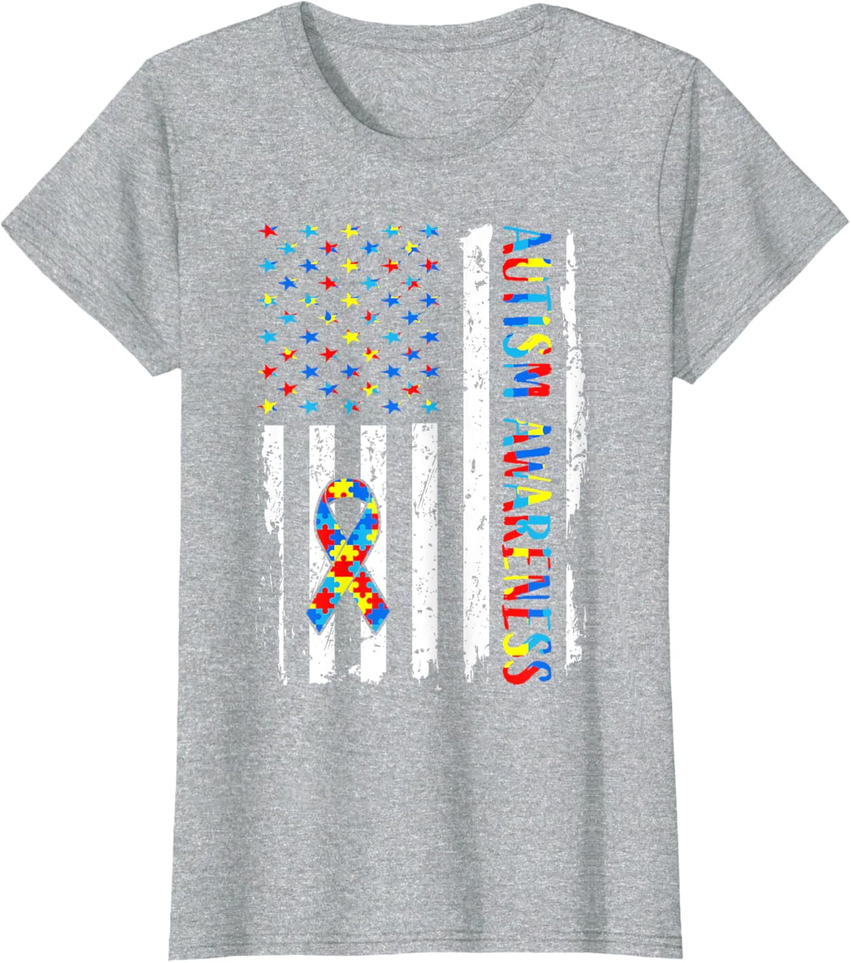 Autism Awareness Mom Dad USA flag Autistic Awareness Autism